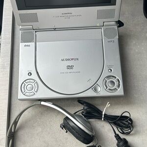 Silver Portable DVD Player with Headphones